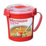 מיקרו - ספל מרק MICROWAVE אדום 0/6