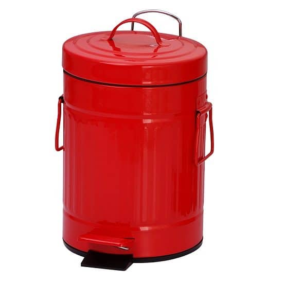 פח אשפה רטרו 3 ליטר צבע אדום מבית SPLASH