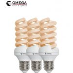 חסכונית E27 W2700  T3 26W  שלישיה בקופסה  OMEGA