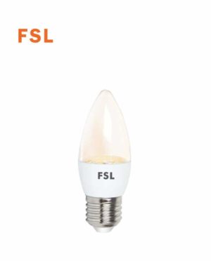 לד נר שקוף 7W C35 לבן אור חם FSL E27