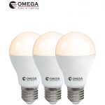 לד 15W  A60 לבן אור חם מארז שלישיה OMEGA E27