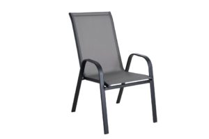 כיסא עם בד רשת דגם וגאס מסגרת שחורה