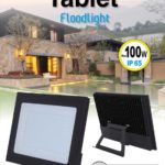 פנס הצפה שחור 100W אומגה 6500 דגם TAB-10