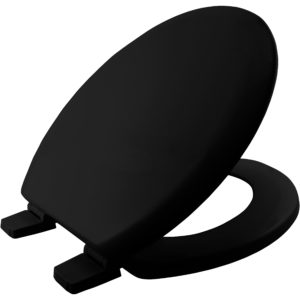 מושב BEMIS שיקגו בצבע שחור טכנולוגיית STATITE HIGH.D.F בעל פטנט ייחודי לצירי החיבור של מושב האסלה