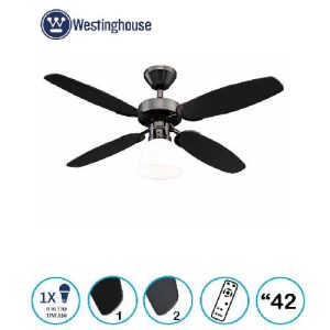 ‏מאוורר תקרה Capitol 42'' עם שלט Westinghouse
