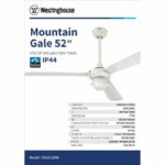 ‏מאוורר תקרה Mountain Gale 52" עם חוט משיכה Westinghouse