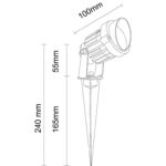 דוקרן לד לגינה ספייק LED אור ירוק 12V