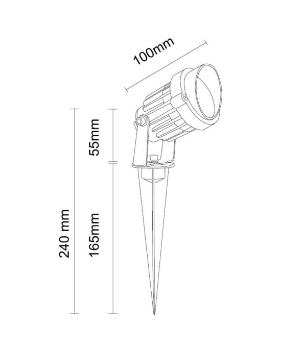 דוקרן לד לגינה ספייק LED אור ירוק 12V