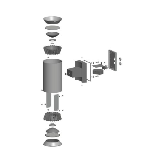 גוף תאורה קירי שחור SYLVANIA UP&DOWN 18W IP65 אור חם