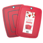 משטח חיתוך לארג' 38x29 ס"מ GRIP אדום מבית FOOD APP