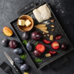 מחבת גריל 27*43 ס"מ תואם אינדוקציה GOURMET שיש שחור מחבת לסטייקים