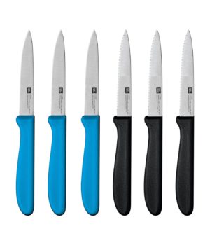 מארז 6 סכיני ירקות שחור\כחול CLASSIC מבית Food appeal