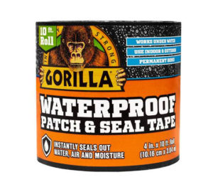 גורילה סרט אטימה והדבקה גמיש Gorilla Waterproof Patch & Seal Tape, גמיש פרמננטי שחור 100x3000 מ''מ