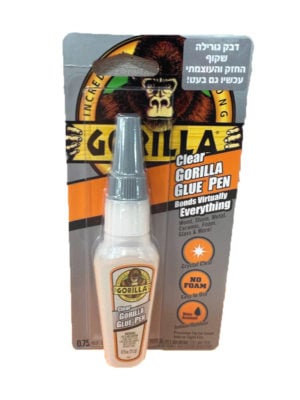 דבק גורילה שקוף רב שימושי עט 21.2 גרם Clear Gorilla Glue Pen