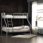 מיטת קומתיים זוגית מתכת מבית Twins Design דגם אימג' אקו לבן