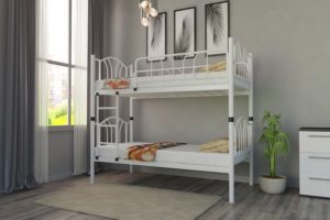 מיטת קומתיים לבן 80/190 בלה מתכת מבית Twins Design