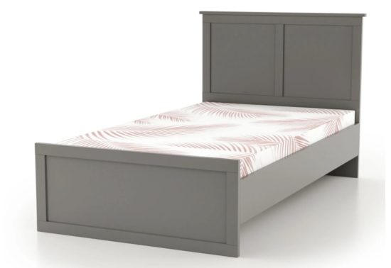 מיטה מעץ דגם סיד SIDE אפור מבית Twins Design