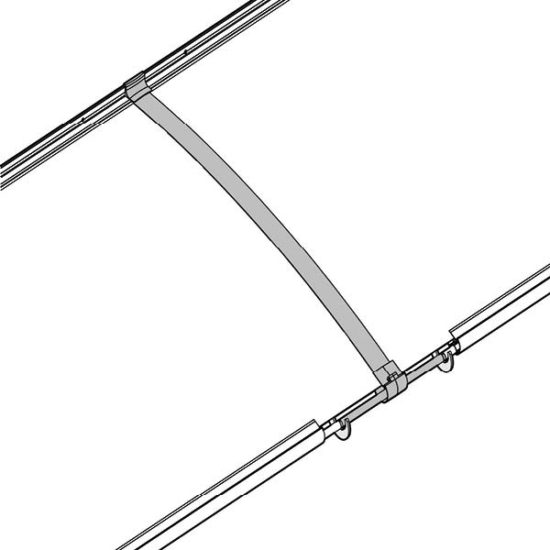 גגון Aquila אפור כהה 0.9X4.5 מבית פלרם-Canopia