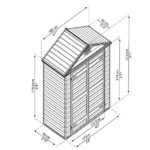 מחסן גינה Skylight אפור 1.9X0.9 מבית פלרם-Canopia