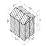 מחסן גינה Skylight אפור 1.9X2.3 מבית פלרם-Canopia