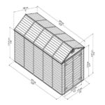 מחסן גינה Skylight אפור 1.9X3.8 מבית פלרם-Canopia