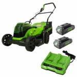 מכסחת דשא 36 ס"מ 48V (2X24V) עם 2 סוללות 2Ah +מטען Dual Port 2 Ah greenworks