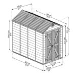 מחסן גינה Skylight קרם 1.9X3 מבית פלרם - Canopia