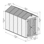 מחסן גינה Skylight קרם 1.9X3.8 מבית פלרם - Canopia