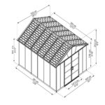 מחסן גינה Yukon אפור כהה כולל רצפה 3.3X4 מבית פלרם - Canopia