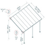 פרגולה אלומיניום Feria לבנה 3X4.3 מבית פלרם - Canopia