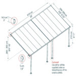 פרגולה אלומיניום Feria לבנה 3X6.1 מבית פלרם - Canopia