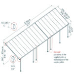 פרגולה אלומיניום Feria לבנה 3X9.7 מבית פלרם - Canopia