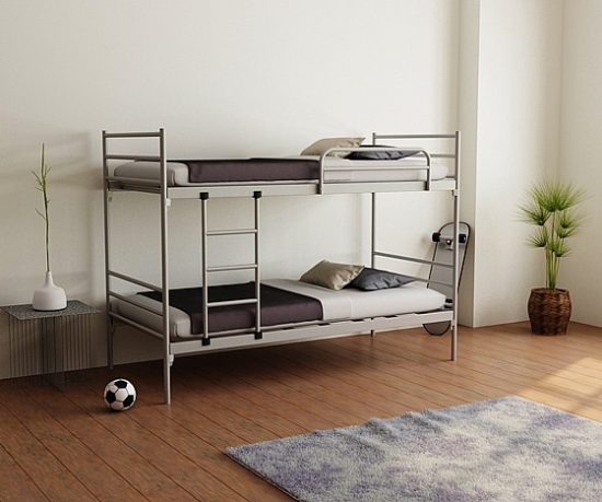 מיטת קומותיים ממתכת דגם לינדה 80/190 מבית Twins Design
