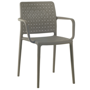 סט 4 כסאות  אפור חום PAPATYA FAME-S