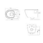 אסלה תלויה רימלס Point Wall Hung WC פוינט