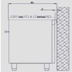 ‏תנור משולב כיריים Lofra Professional 70 MS76MF/CI