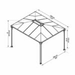 גזיבו לגינה Martinique אפור כהה 3x3.6