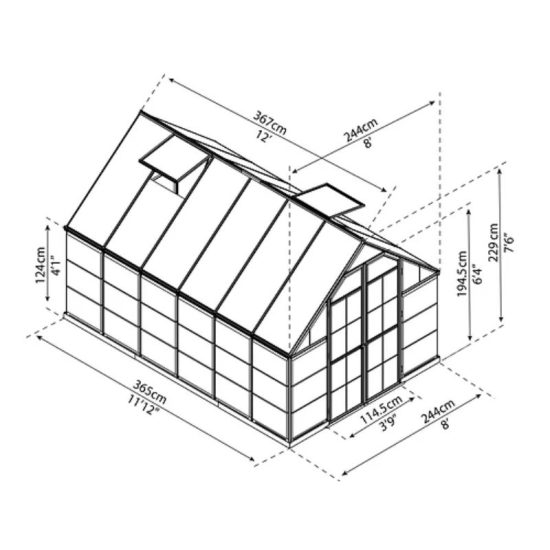 חממה ביתית 2.4X3.7 Balance מבית פלרם