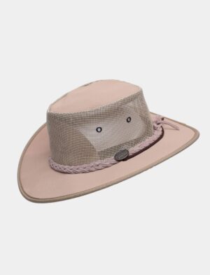 Barmah 1057 be - כובע בוקרים רחב שוליים ברמה מקנבס רשת מידה S בצבע בז'