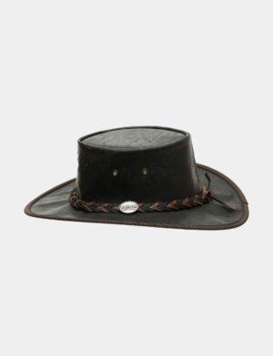 Barmah 1018 IS - כובע בוקרים רחב שוליים ברמה מעור קנגורו אמיתי מידה S בצבע ירקרק אבן