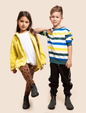 1325  - Blundtone 1325 נעלי ילדים בלנסטון מידה 33 בצבע ראסטיק שחור