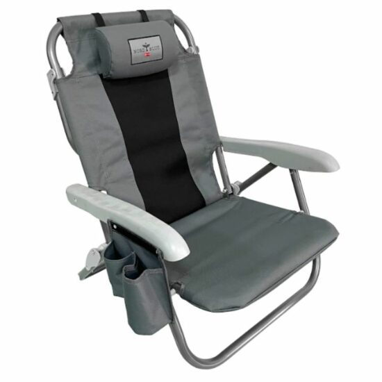 כיסא מתקפל דגם Cocoa Aluminium Pro-אפור/שחור-00
