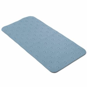 שטיח pvc סופט לאמבטיה עם נקודות וואקום – בטיחותי בצבע תכלת מידה 91 * 45