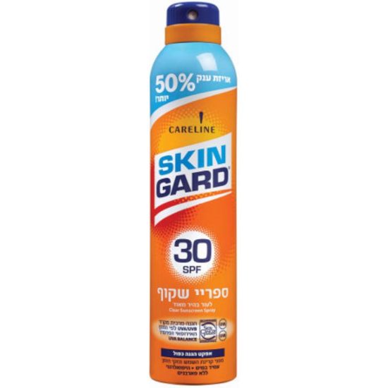 ספריי שקוף סקין גארד 300 מל spf 30