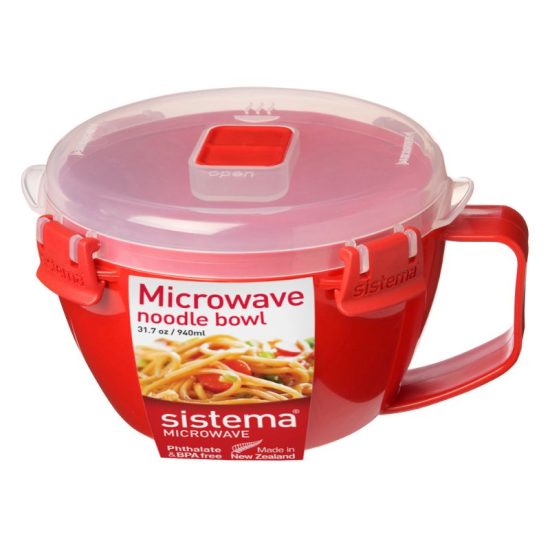 מיקרו - קערית נודלס MICROWAVE צבע אדום