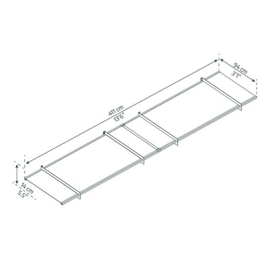 גגון NANCY אפור שקוף 1x4.1  מבית פלרם - Canopia