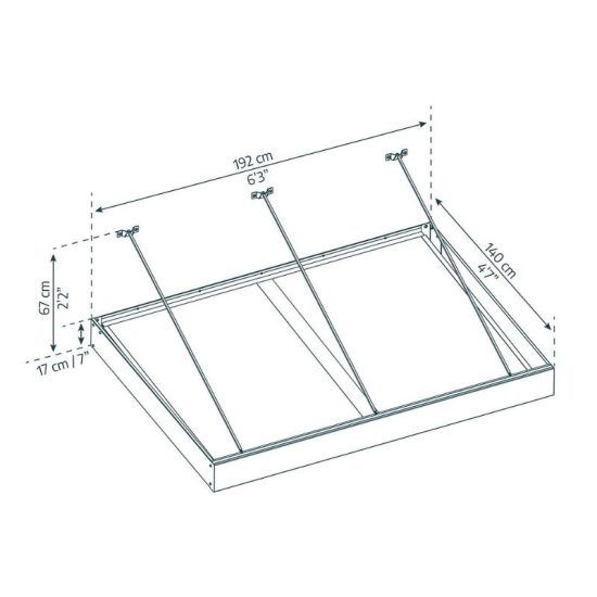 גגון SOPHIA XL אפור שקוף 1.4x1.9 מבית פלרם - Canopia