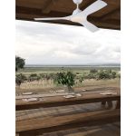 מאוורר תקרה Jessica IP44 "52 DC שלט תאורה לבן מט WH
