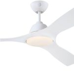 מאוורר תקרה Jessica IP44 "52 DC שלט תאורה לבן מט WH