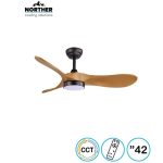 מאוורר תקרה 42" CCT-24W+שלט שחור עץ YORK